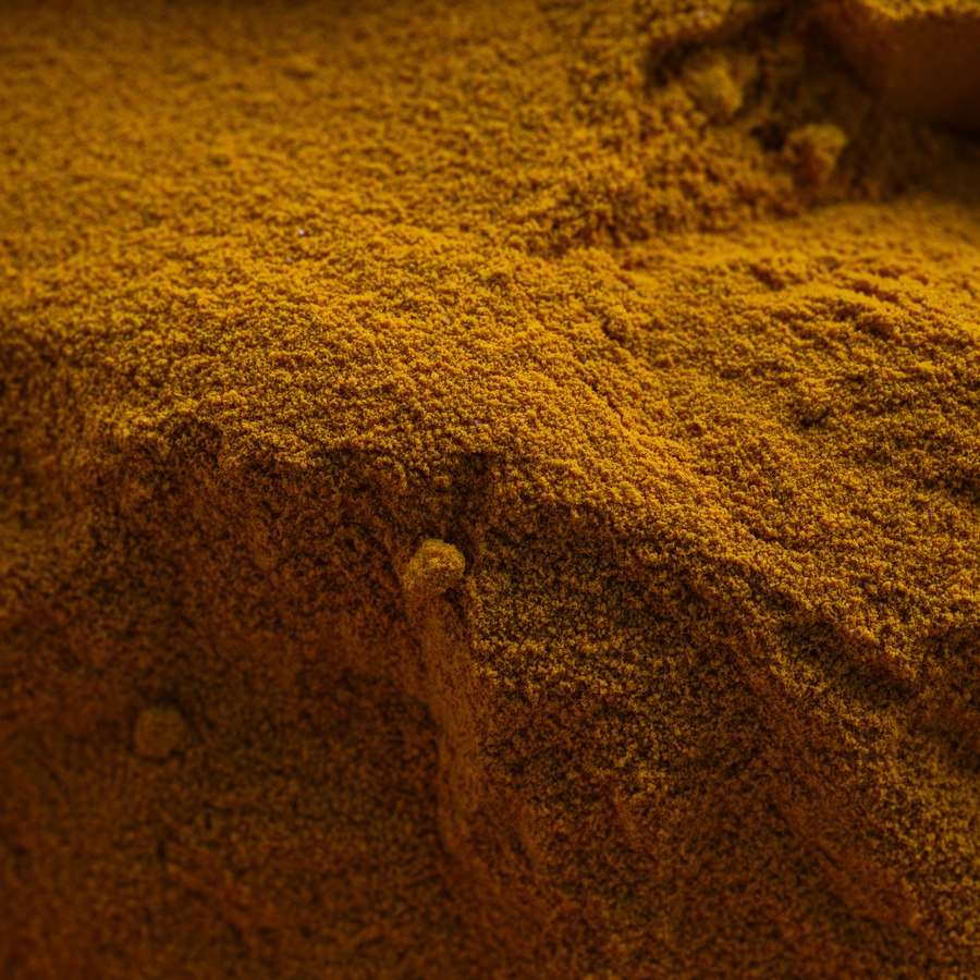 Macro shot of turmeric powder